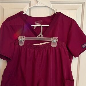 Cherokee Burgundy Scrub Set